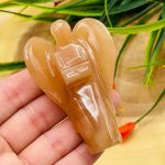 3" Caramel Honey Angel | Crystal Angel | Crystal Figurine | Standing Statuette | Handmade | Angelic Reiki | Metaphysical l Healing Crystal