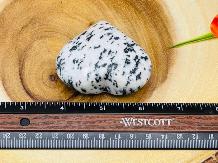 White Tiger Jasper Heart | White Tiger Pocket Stone l Crystal Healing Stone | Soothing & Calming Massage Stone | Stress Reliever