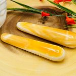 Orange Calcite Massage Wand | Yellow Calcite Wand | Crystal Wand | Massage Wand | Chakra & Reiki Stone | Stress Reliever | 6 inch