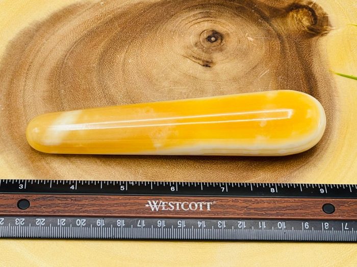 Orange Calcite Massage Wand | Yellow Calcite Wand | Crystal Wand | Massage Wand | Chakra & Reiki Stone | Stress Reliever | 6 inch