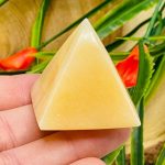 Orange Calcite Pyramid | Yellow Calcite Crystal | Healing Crystal | Reiki Stone | Metaphysical Crystal Decor |  1.5 Inch