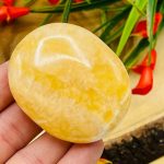 Orange Calcite Palm Stone | Yellow Calcite Pocket Stones | Palm Stones | Chakra | Healing Gemstone | Crystal Palm Stone