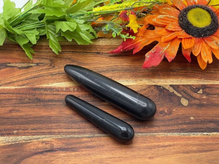 Shungite Massage Wand | Shungite Massage Stick | Reiki Massage Tool | Healing Crystal | Stress Reliever | Handmade | 4 inch & 6 inch