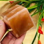 Caramel Honey Calcite Cube | Honey Calcite Paper Weight | Crystal Cube Decor | Crystal Healing | Metaphysical Crystal |  2 x 2 inch