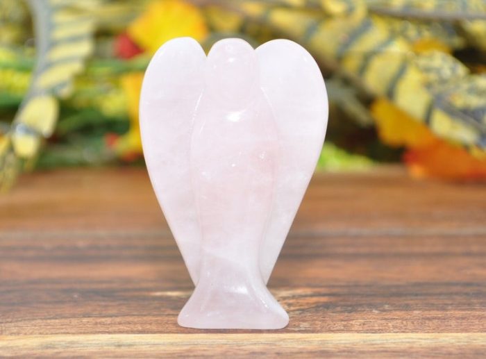 Rose Quartz Angel | Rose quartz Crystal Angel | Handmade | Heart Chakra | Cleansing & Balance | Metaphysical Crystal | Stone of Love