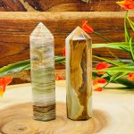 Multi Green Banded Onyx Obelisk Pointer | Green Onyx Point Tower | Onyx Crystal Tower | Metaphysical Onyx Pointer | Meditation | Home Decor