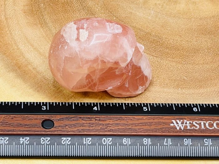 Strawberry Pink Calcite Skull | Pink Calcite | Realistic Detail | Handmade | Crystal Skull | Healing Crystal | Fine Art Sculpture | Reiki