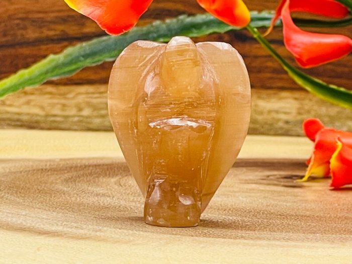 Caramel Honey Angel | Crystal Angel | Crystal Figurine | Standing Statuette | Hand Carved | Angelic Reiki | Metaphysical l Healing Crystal