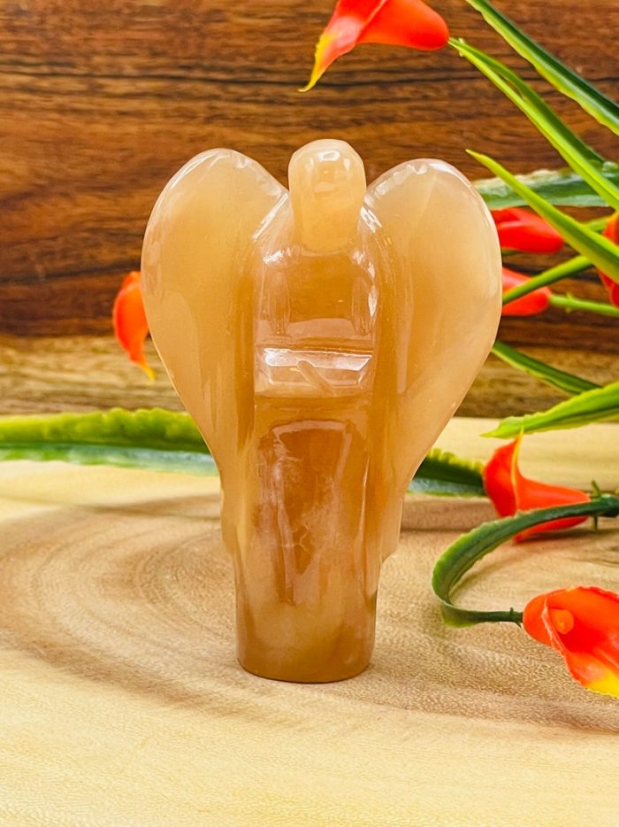 3" Caramel Honey Angel | Crystal Angel | Crystal Figurine | Standing Statuette | Handmade | Angelic Reiki | Metaphysical l Healing Crystal