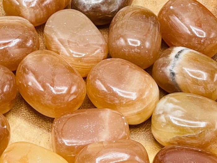 Honey Caramel Calcite Tumbled Stones | Handmade | Polished Stones | Polished Gemstones | Healing Crystals & Stones| Meditation | Reiki