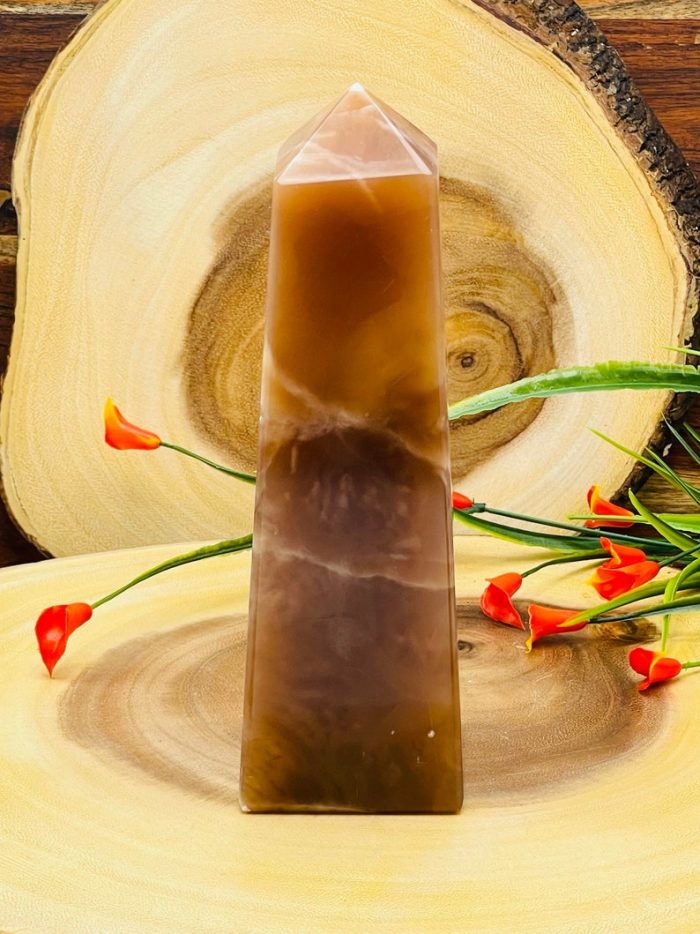 Caramel Calcite Obelisk | Honey Calcite Tower | Calcite Point | Handmade Obelisk | Healing Crystal | Reiki | Metaphysical | Home Decor