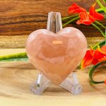 Strawberry Pink Calcite Heart | Metaphysical Heart Decor | Calcite Heart | Hand Carved | Polished Gemstone | Healing Crystal | 1.5" and 2"