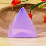 Fluorescent Rose Pink Mangano Calcite Pyramid | Calcite Crystal Pyramid | Handmade | Healing Pyramid | Metaphysical | Meditation Crystal