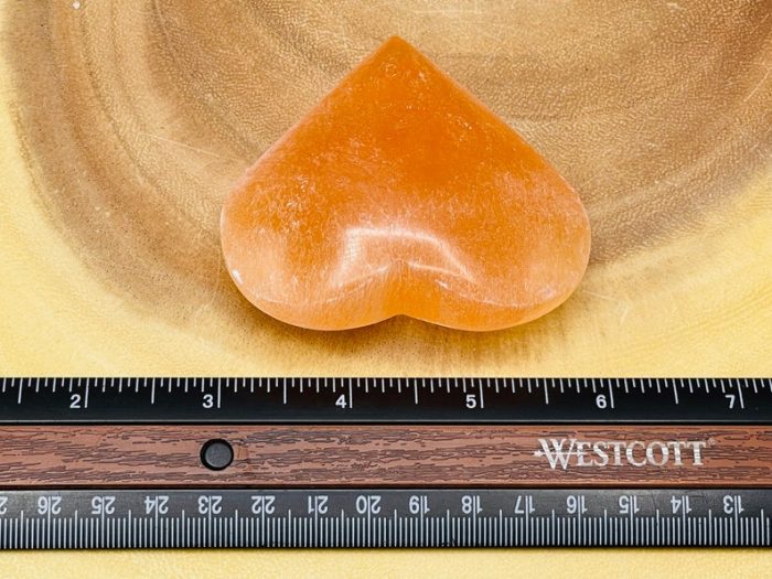 Orange Selenite Heart | Selenite Crystal Heart | Polished Selenite | Handmade | Crystal Chakra Reiki | Cleansing & Balance | Meditation