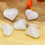 1" Selenite Heart | Selenite Crystal Heart | Polished Selenite Crystal  | Handmade | Crystal Chakra Reiki | Cleansing & Balance | Meditation