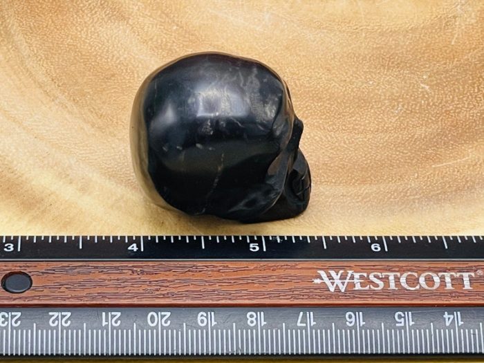 Shungite Skull | Shungite Crystal Skull | Realistic Detail | Handmade Crystal | Healing Fine Art Sculpture | Metaphysical Skull | 1.5" & 2"