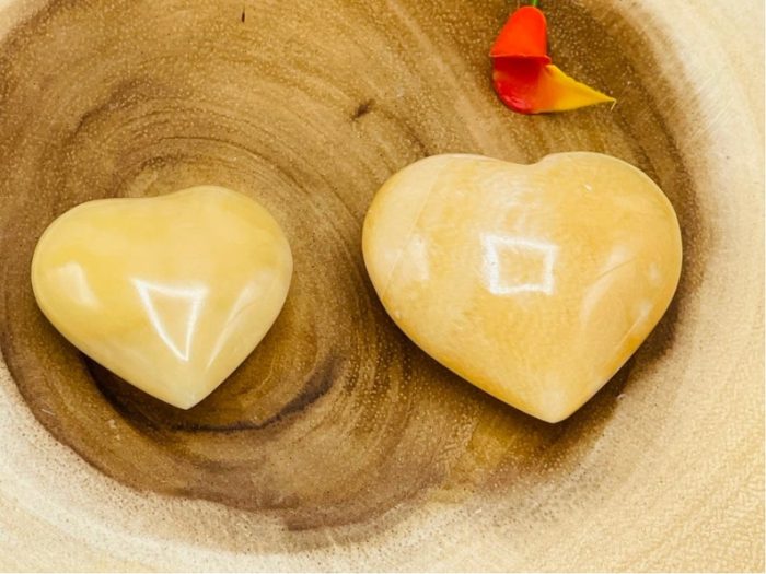 Orange Calcite Heart | Yellow Calcite Crystal | Hand Polished | Chakra | Healing Gemstone | Cleansing & Balancing | Metaphysical Crystal