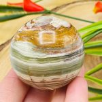 Multi Green Banded Onyx Sphere | Onyx Sphere | Crystal Sphere | Crystal Ball | Healing Crystal | Metaphysical | Crystal Decor | 1" & 2"