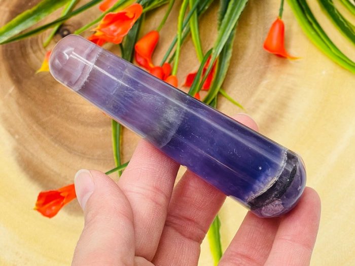 Fluorite Massage Wand | Fluorite Crystal Healing Wand | Soothing & Calming Massage | Spa Massage Wand | Stress Reliever | Healing Tool