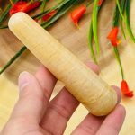 Yellow Aventurine Massage Wand | Crystal Wand | Soothing & Calming Massage | Spa Massage Wand | Stress Reliever | Healing Tool | Reiki | 4"