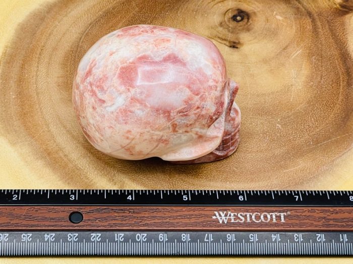 Strawberry Pink Onyx Skull | Realistic Details | Onyx Crystal Skull | Healing Crystal | Fine Art Sculpture | Reiki Skull