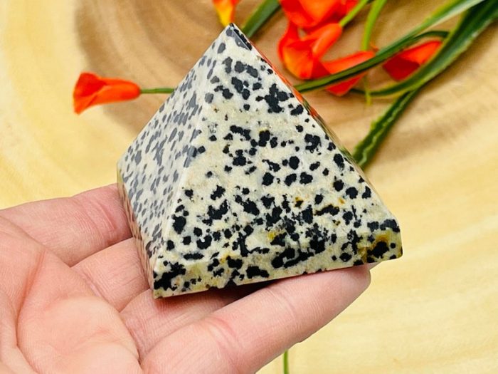 Dalmatian Jasper Pyramid | Dalmatian Jasper Pointer | Healing Crystal | Jasper Metaphysical Chakra Crystal Pyramid | 2 inch