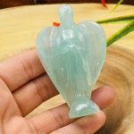 Aqua Blue Calcite | Caribbean Blue Calcite | Crystal Figurine | Standing Statuette | Hand Carved | Reiki | Metaphysical | Realistic Detailed