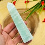 Caribbean Blue Calcite Obelisk | Aqua Blue Calcite Tower | Calcite Point | Handmade Obelisk | Healing Crystal | Metaphysical | Home Decor