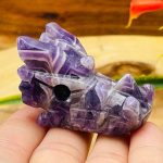 Amethyst Crystal Dragon Head | Amethyst Dragon Skull | Realistic Details | Healing Fine Art Sculpture