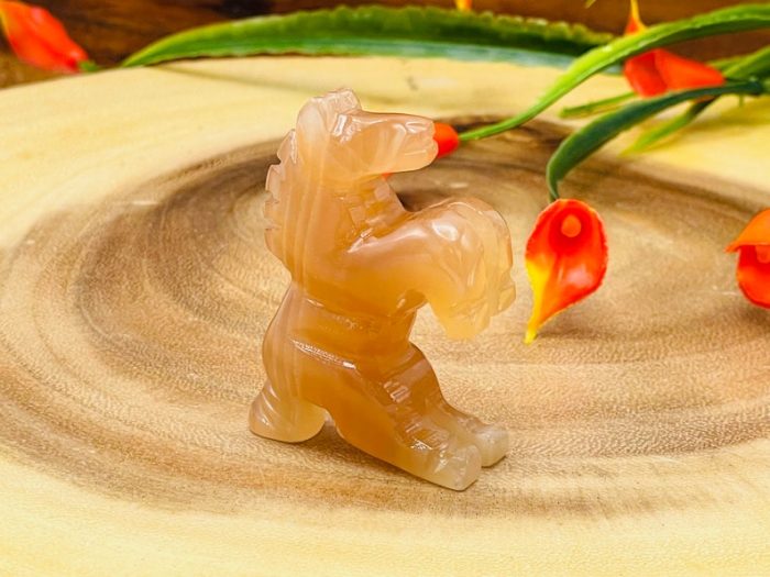 Honey Caramel Calcite Flying Horse Figurine | Crystal Animal Standing Statuette | Metaphysical Healing Crystal | Sacred Animal | 2"