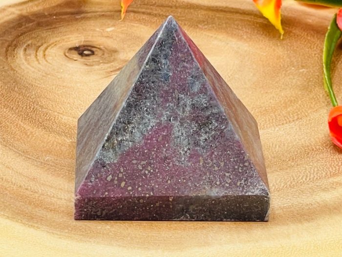 Ruby Kyanite Crystal Pyramid | Ruby Kyanite Reiki Pointer | Healing Crystal | Metaphysical Chakra Crystal Pyramid | 2 inch