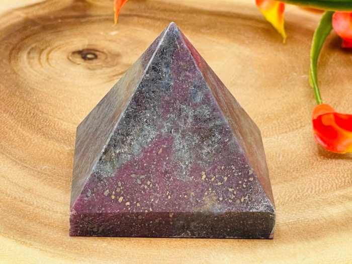 Ruby Kyanite Crystal Pyramid | Ruby Kyanite Reiki Pointer | Healing Crystal | Metaphysical Chakra Crystal Pyramid | 2 inch