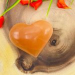 Orange Selenite Heart | Selenite Crystal Heart | Polished Selenite | Handmade | Crystal Chakra Reiki | Cleansing & Balance | Meditation