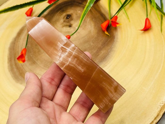 Caramel Calcite Obelisk | Honey Calcite Tower | Calcite Point | Handmade Obelisk | Healing Crystal | Reiki | Metaphysical | Home Decor