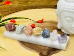 Chakra Stones Chunks Set with Selenite Charging Plate