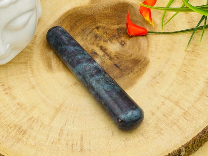 Ruby Kyanite Massage Wand | Crystal Healing Wand | Soothing & Calming Spa Massage Wand | Stress Reliever | Healing Tool | Root Chakra | 4"