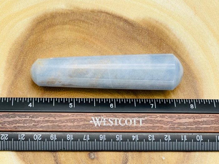 Angelite Massage Wand | Angelite Massage Stick | Reiki Massage Tool | Healing Crystal | Stress Reliever | Handmade | 4 inch