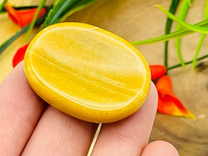 Yellow Aventurine Worry Stone | Yellow Aventurine Crystal Stone | Pocket Worry Stone | Metaphysical Healing Chakra Stone | Reiki Crystal