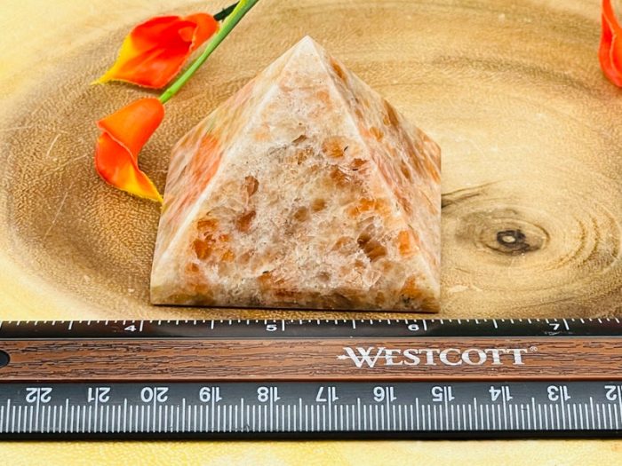 Sunstone Pyramid | Sunstone Crystal Pyramid | Chakra Stone | Cleansing & Balance | Metaphysical | Massage Stone | Sunstone Pointer