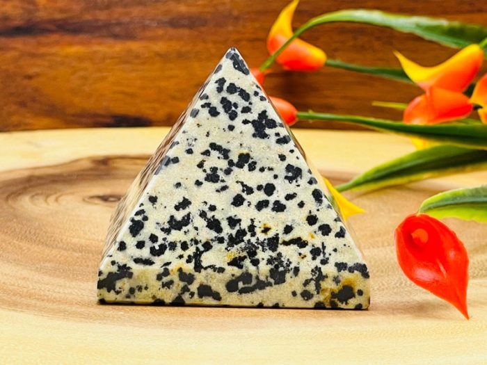 Dalmatian Jasper Pyramid | Dalmatian Jasper Pointer | Healing Crystal | Jasper Metaphysical Chakra Crystal Pyramid | 2 inch