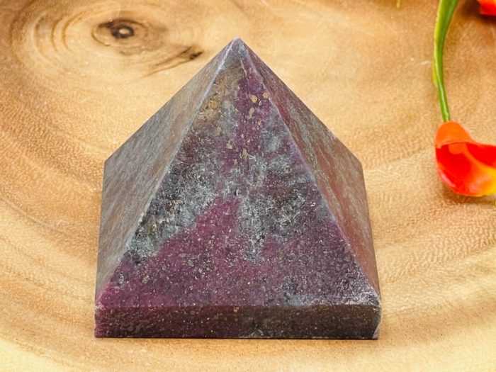 Ruby Kyanite Crystal Pyramid | Ruby Kyanite Reiki Pointer | Healing Crystal | Metaphysical Chakra Crystal Pyramid | 2 inch