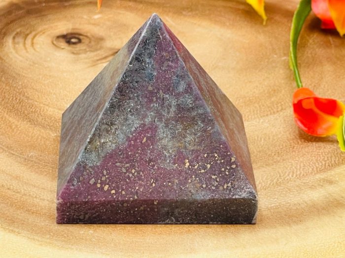 Ruby Kyanite Crystal Pyramid | Ruby Kyanite Reiki Pointer | Healing Crystal | Metaphysical Chakra Crystal Pyramid | 2 inch