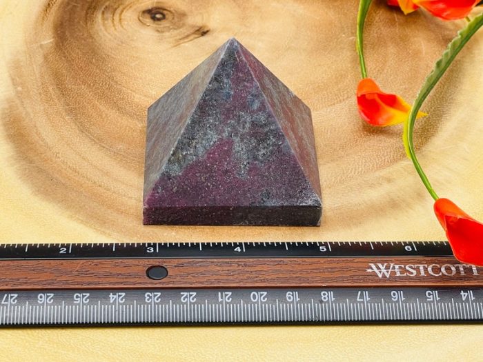 Ruby Kyanite Crystal Pyramid | Ruby Kyanite Reiki Pointer | Healing Crystal | Metaphysical Chakra Crystal Pyramid | 2 inch