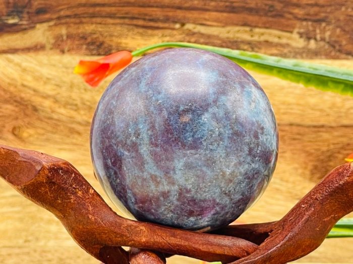 Ruby Kyanite Sphere | Ruby in Kyanite Stone | Ruby Kyanite Gemstone Reiki Sphere | Stress Reliever | Healing Chakra | 2"- 2.5" (50 - 60 mm)