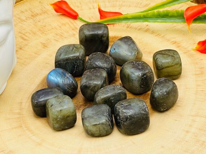 Labradorite Tumbled Stones | Pocket Polished Gemstones | Labradorite Healing Tumbled Crystals | Chakra Tumbled Rocks | Reiki Stone