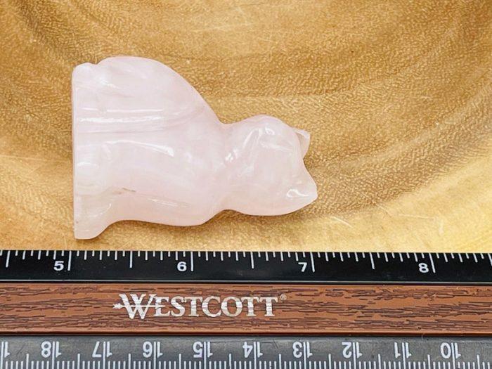 Rose Pink Mangano Fluorescent Calcite Cat Figurine | Pink Calcite Crystal Cat| Metaphysical | Healing Crystal | Sacred Animal | 2 inch