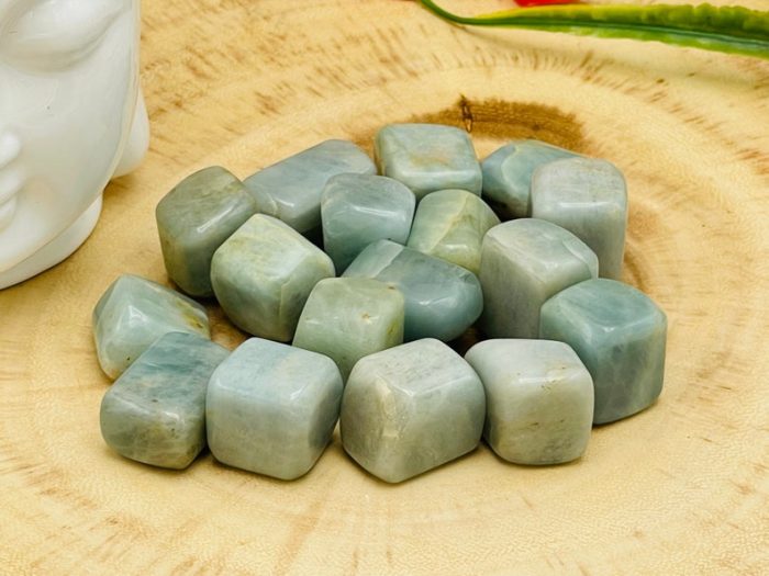 Aquamarine Tumbled Stone | Tumbled Crystals | Aquamarine Polished Chakra Gemstones | Healing Crystals & Stones | Meditation | Reiki