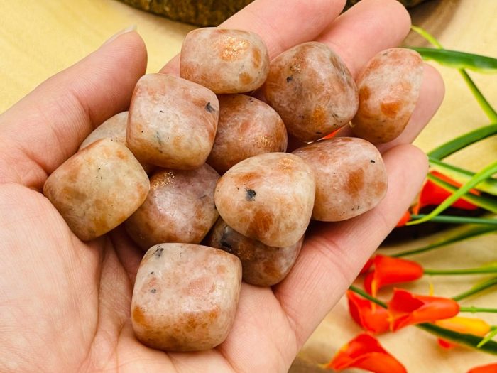 Sunstone Tumbled Stone | Sunstone Polished Chakra Gemstones | Healing Crystals & Stones | Tumbled Crystals | Meditation | Reiki Rock Crystal