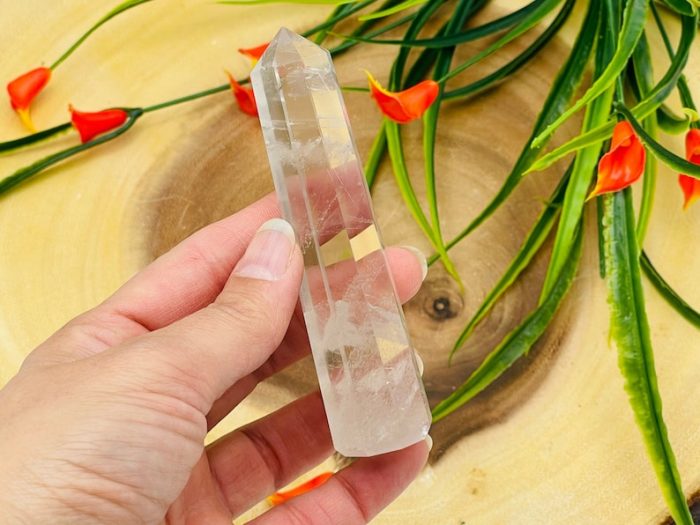 Clear quartz Obelisk | Clear Quartz Tower | Clear Quartz Crystal Point | Reiki Tool | Healing Crystal | Stress Reliever | Crystal Tower | 4"