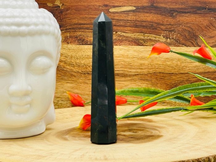 Black Tourmaline Obelisk | Black Tourmaline Tower | Crystal Point | Reiki Tool | Healing Crystal | Stress Reliever | Crystal Tower | 4"